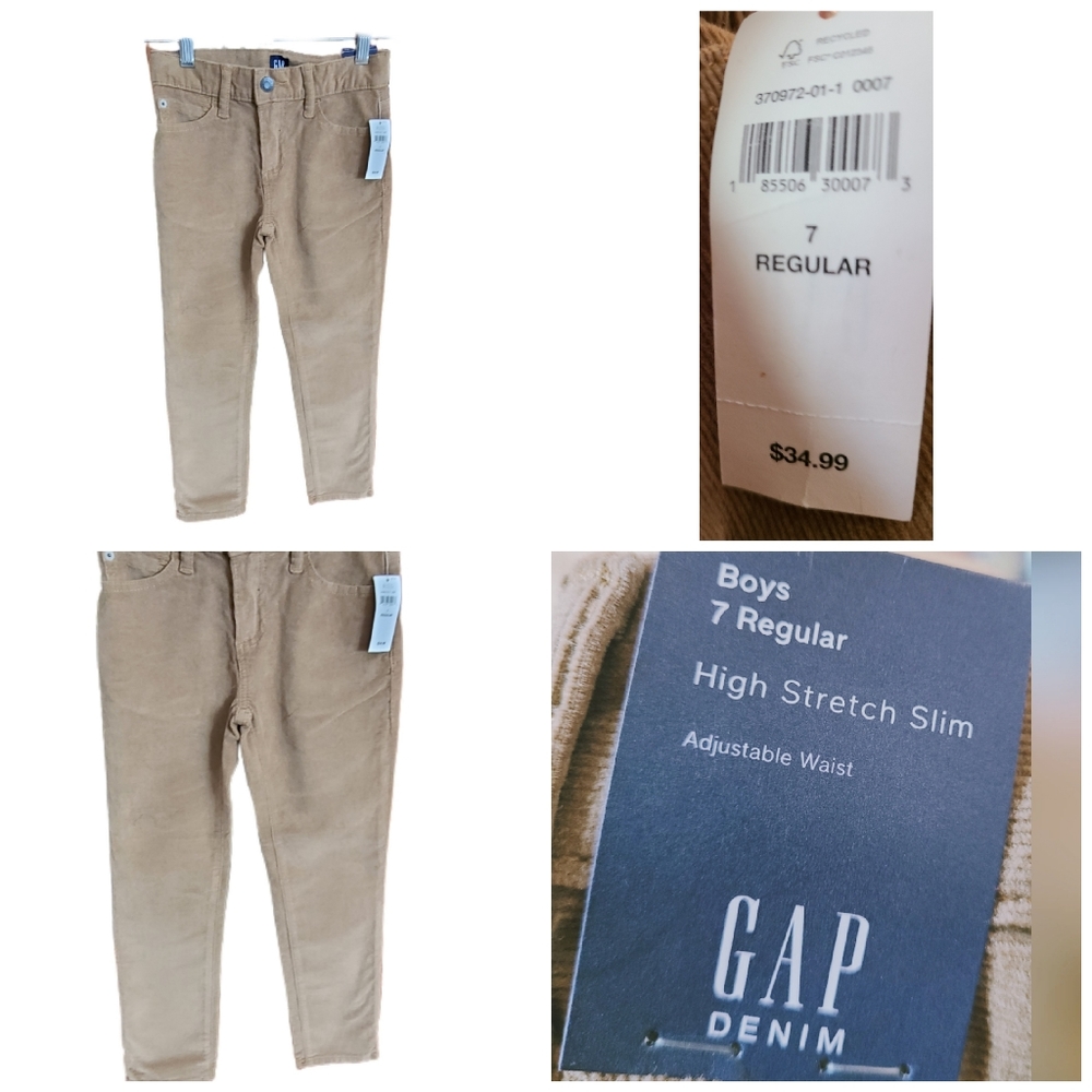GAP KIDS BOYS HIGH STRETCH SLIM CORD JEANS BNWT